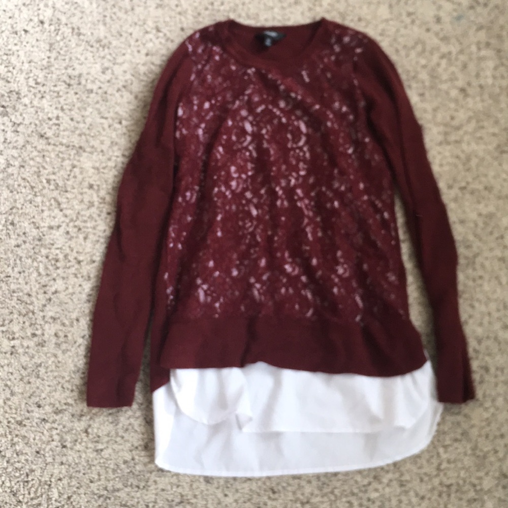 $4 Bundle Sale! ❤️Sweater with attached under shirt skirt